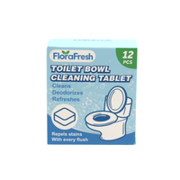 12PK nettoyant écologique pour cuvette de toilette polyvalent et durable soluble avec des ingrédients de propreté