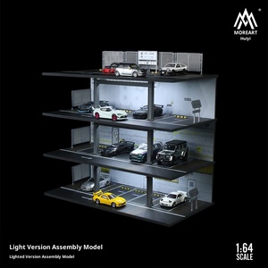Scène de <span class=keywords><strong>garage</strong></span> américaine 1:64, modèle de parking simulé, stockage de voitures, ornements en plastique, édition légère, emballage en boîte blanche chinoise - Product Image 4