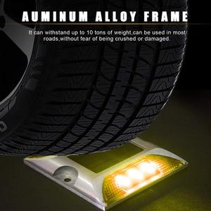 Luces Solares para Jardín y Camino, Cuadradas, Reflectantes, Impermeables IP68, con LED RGB Blanco Cálido, Batería, Panel Solar de Aluminio, Tipo Ojo de Gato - Product Image 5