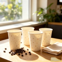 Gobelets en papier biodégradables, imperméables, de qualité alimentaire, recyclables, écologiques, à paroi simple, avec feuille d'or, fabriqués en Chine