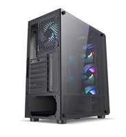 Boîtier d'ordinateur ATX en verre trempé haut de gamme en gros 2024, boîtier de jeu pour PC de table, nouveau style OEM, boîtier d'ordinateur RGB, tours de boîtier d'ordinateur