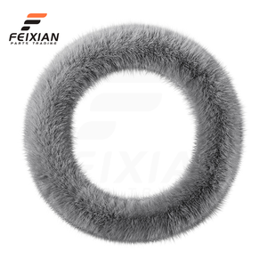 Housse <span class=keywords><strong>de</strong></span> volant universelle en peluche noire moelleuse et chaude pour l'hiver, 3 branches, pour hommes et femmes, accessoires <span class=keywords><strong>de</strong></span> voiture FEIXIAN - Product Image 4