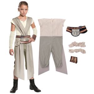 Star-wars Rey War Halloween <strong>Cosplay</strong> Costume Kids Jedi Warrior Black Soldiers Storm Troopers the Force Awakens Girls Fancy Dress - Product Image 1