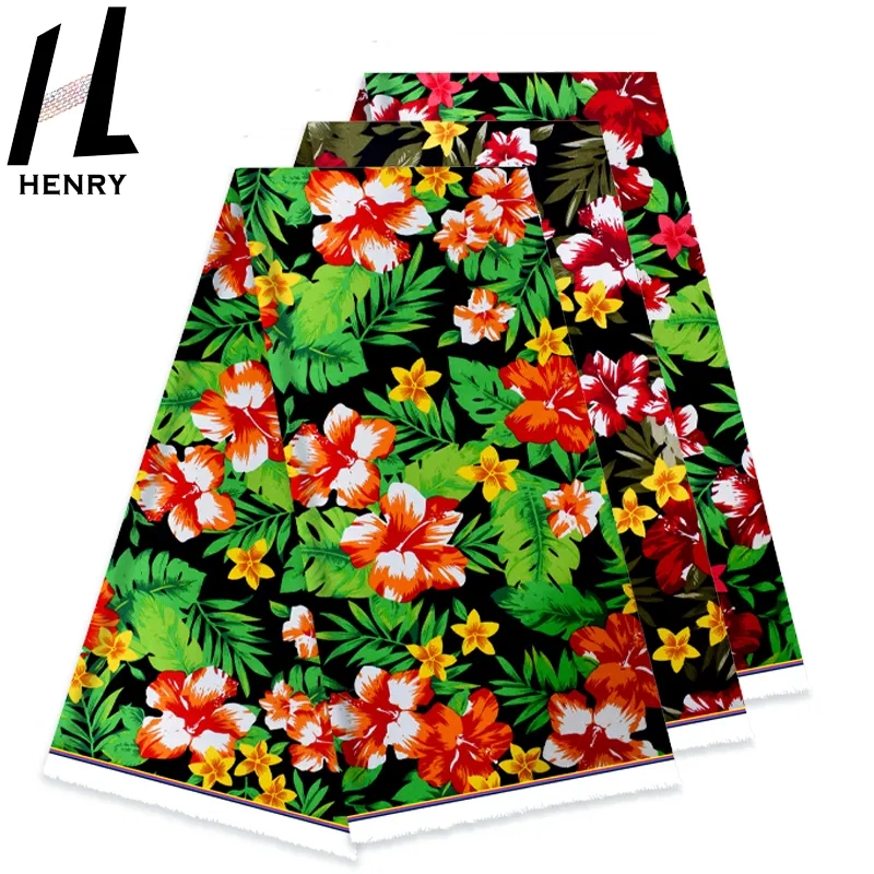Henry'S tessuto stampato floreale dai colori vivaci progetta tessuti di cotone in stile hawaiano tagliato a misura