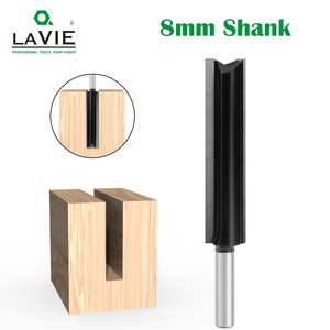 Straight Cut Carbide Tipped Router Bits 8mm Shank Woodworking Milling Cutter Black Coated Durable For Wood Cutting - Product Image 4
