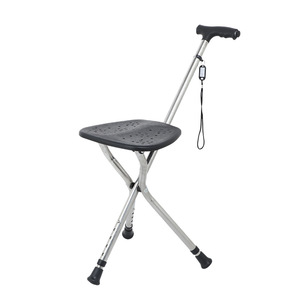 Rice King Duan Walking Stick <b>Stool</b> Stainless Steel <b>Adjustable</b> <b>Height</b> For Seniors Outdoor Use - Product Image 1