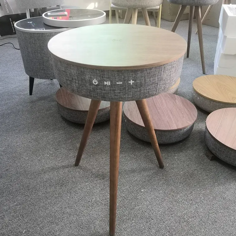 Современный функциональный кофейный столик, домашний студийный умный стол со встроенным Bluetooth-динамиком 360, недорогие Беспроводные динамики