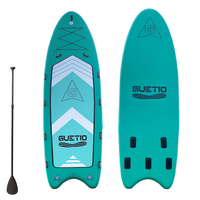 Planche à pagaie gonflable (SUP) multi-personnes de qualité supérieure de 16 pieds avec siège - Marque GUETIO - Certifiée CE - Garantie de 3 ans