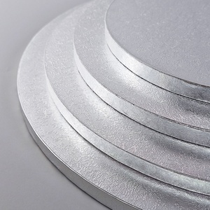 Sunshine Silver <b>square</b> Thick Cake Board Cake Drum Wholesale With Wrapped <b>Edge</b> Cake Board - Product Image 2