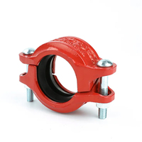 Raccord de tuyauterie en fonte ductile rainuré pour la lutte contre l'incendie, raccord flexible rainuré
