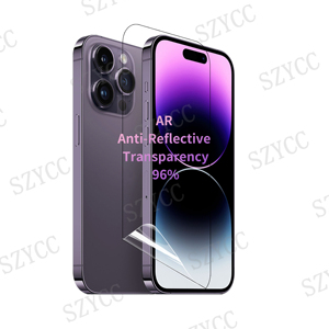 ฟิล์มกันรอยกันรอยสำหรับ <span class=keywords><strong>iPhone</strong></span> 14 13 12 <span class=keywords><strong>11</strong></span> <span class=keywords><strong>PRO</strong></span> <span class=keywords><strong>MAX</strong></span> ป้องกันการสะท้อนแสงสูงโปร่งใสเพิ่มความต้านทานแสงแดด - Product Image 1