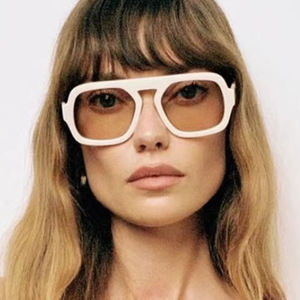 2024 nouveau concepteur <span class=keywords><strong>grand</strong></span> carré Vintage pilote femmes luxe lunettes de soleil hommes mode léopard lunettes Rectangle surdimensionné lunettes de soleil - Product Image 4