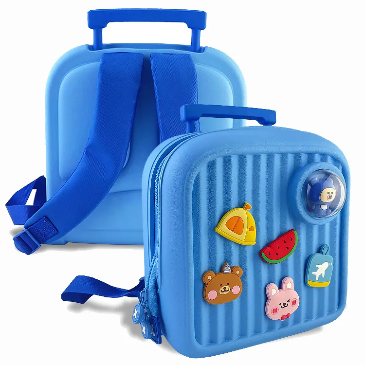 Cute Unique Eva Child Box Backpack Kids Waterproof Bagpack School Bag Cartoon DIY Toddler Girls Bags With Gift Box