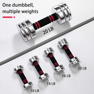 High Quality Adjustable Stainless Steel Dumbbell <strong>Barbell</strong> 2.5/5/7.5/10/15/20/25kg Adjustable <strong>Round</strong> Head Chromed Dumbbell <strong>Barbell</strong> - Product Image 5