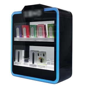 Présentoir de bureau en acrylique noir de luxe personnalisé pour tabac fumé avec lumière LED de couleurs - Product Image 3