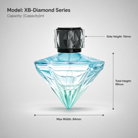 Flacon de parfum en verre prismatique mat personnalisable à marque privée avec sérigraphie et marquage à chaud, rechargeable pour la vente en gros
