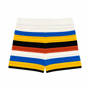 <span class=keywords><strong>Shorts</strong></span> en tricot décontractés à la mode pour femmes, JMSWEATER, personnalisés, colorés, à taille élastique, à rayures - Product Image 1