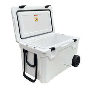 Boîte à poisson longue en plastique rotomoulé ODM personnalisée de qualité supérieure avec support réglable et étui anti-poussière pour la pêche en extérieur et le transport d'aliments - Product Image 1