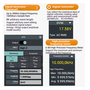 Dual/Quad Channel Digital Oscilloscope with 125-250MHz Bandwidth ADS912A/922A/914A/924A for <b>Electronics</b> R&D Debugging - Product Image 5