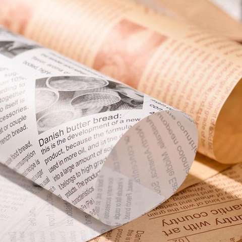 Custom Size Pattern Food Grade Burger Wrapping Paper Waterproof Greaseproof