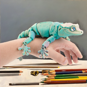 Figura de acción de lagarto crestado impresa en 3D Shiqu, juguetes de animales, materiales coloridos y amigables, juguete creativo para niños de 7 a 12 años - Product Image 2