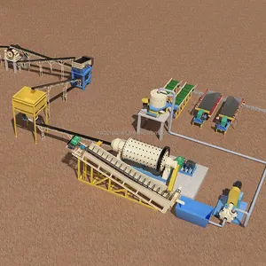 Linea completa di lavorazione della separazione a gravità di produzione 10 Tph rock gold plant