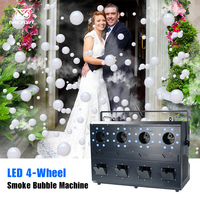 Machine à fumée et bulles LED RGBW 4 têtes 1500W avec télécommande DMX pour mariage, scène, fête, DJ, bar, club