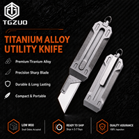 Couteau de poche télescopique TGZUO Utility EDC, couteau de camping portable pour l'extérieur, couteau de chasse, couteau tactique d'urgence en titane