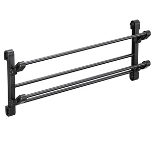 Zapatero de pared de doble nivel de acceso conveniente para uso doméstico Diseño plegable y colgante de pared para almacenamiento de baños - Product Image 1