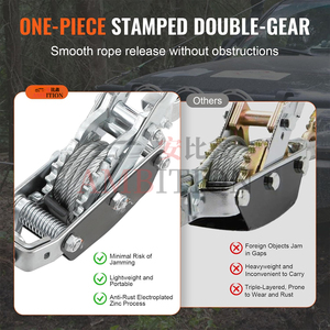 เครื่องดึงสายเคเบิลแบบมือหมุนเกรดอุตสาหกรรม พร้อมด้ามจับหนาพิเศษ  พร้อมเบรกมือ  รองรับการปรับแต่งตามความต้องการ  รองรับ OEM ODM  ด้ามจับพ<span class=keywords><strong>ลา</strong></span>สติก - Product Image 6