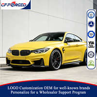 Prix d'usine en gros, 2 pièces, jantes en alliage forgé avec bord en carbone, 19, 20, 21 pouces, couleur gunmetal, 5x112, pour BMW M4 G82