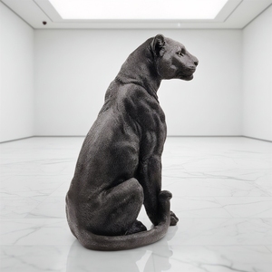 Elegante Statua di <span class=keywords><strong>Pantera</strong></span> Nera in Resina - Ideale come Regalo per Casa e Ufficio, Decorazione per Esterni - Product Image 1