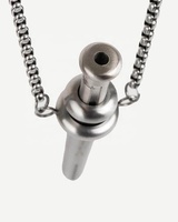 Collier en métal doré avec pendentif cuillère, motif serpent, outil de dosage discret, taille ajustable, taille unique