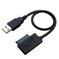 Convertidor de Cable de unidad óptica, adaptador Delgado SATA/IDE CD DVD a USB 2,0, 7 + 6 13 pines
