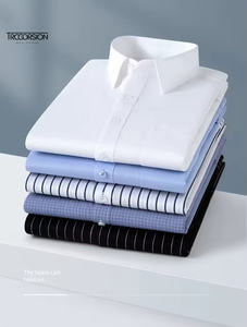 <span class=keywords><strong>Camicia</strong></span> elegante da <span class=keywords><strong>uomo</strong></span>, tinta unita, estiva, ecologica, senza bisogno di stiratura, resistente alle pieghe, traspirante, con chiusura a bottoni singoli, casual business. - Product Image 3