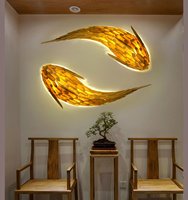 Lampe murale en bois de style japonais faite à la main, créative, LED 12W, pour salon, chevet, escalier, décoration, lampe Art Déco