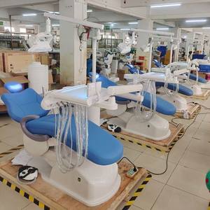 Fauteuil dentaire A3000 bleu avec crachoir électrique en céramique, édition standard Foshan - Product Image 2