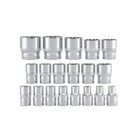 19 pièces avec étui de rangement 1/2 pouces entraînement métrique 8mm-36mm jeu de douilles cannelées 12 points