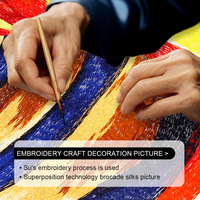 Peinture murale 3D brodée zèbre arc-en-ciel colorée style Pop Art moderne, faite à la main sur mesure, pour couloir et décoration intérieure