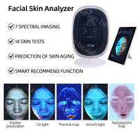 Analyseur de Peau 3D IA 2026 avec Caméra HD 8 Spectres, Appareil de Scannage Facial Homologué CE pour Salons de Beauté, Visage et Yeux, Écran Tactile US/IT/ZA, Garantie 1 An