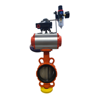 DN150 DN50 DN250 DN200 Vanne papillon motorisée à air en fonte ductile actionnée pneumatique à siège souple de 10 pouces Eau générale
