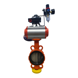 DN150 DN50 DN250 DN200 10 дюймов с мягким сиденьем пневматический чугунный пневматический моторный клапан-бабочка - Product Image 5