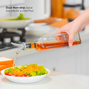 Bottiglia Vuota <span class=keywords><strong>per</strong></span> <span class=keywords><strong>Olio</strong></span> <span class=keywords><strong>d</strong></span>'<span class=keywords><strong>Oliva</strong></span> in Vetro Nero Trasparente Contenitori da 500 ml Dispenser <span class=keywords><strong>per</strong></span> <span class=keywords><strong>Olio</strong></span> con Coperchio e Set di Supporti - Product Image 2