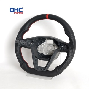 Volante de cuero hecho a mano de entrega rápida para Volant <span class=keywords><strong>Seat</strong></span> Cupra Ateca 2019 <span class=keywords><strong>2015</strong></span> 2017 2018 <span class=keywords><strong>Leon</strong></span> <span class=keywords><strong>St</strong></span> Cupra volante OHC - Product Image 1