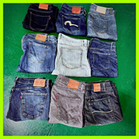 Jeans d'occasion de qualité supérieure, marques mixtes, pour hommes, vente en gros, pantalons en denim, lots en vrac, tailles mixtes, toutes saisons CN/GUA