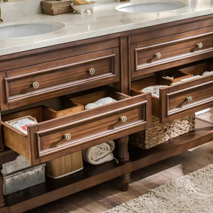 Sang trọng đôi bồn rửa gương hiện đại một mảnh Vanity đầu lớp phòng tắm Vanity Tủ Mỹ phong cách trang điểm vanities - Product Image 6