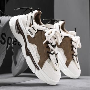 Zapatillas de malla con cordones para hombre, estilo 2026, a la moda, ligeras, transpirables, con suela gruesa, elevadas, para fitness, uso casual y moderno. - Product Image 4