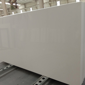 Comptoirs en quartz blanc neige Goldtop OEM luxueux 2005, design moderne de haute qualité pour hôtels, conception de modèle 3D, surface polie - Product Image 1