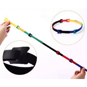 Bridas para cables de nailon con velcro al por mayor, de colores, con LOGO de velcro personalizado, en forma de T y de gato, de alta calidad - Product Image 2