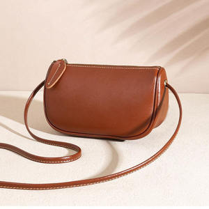 Women's Fashionable Genuine <b>Leather</b> <b>Soft</b> Cowhide Shoulder <b>Bag</b> Open Closure Waterproof Summer Handbag - Product Image 2